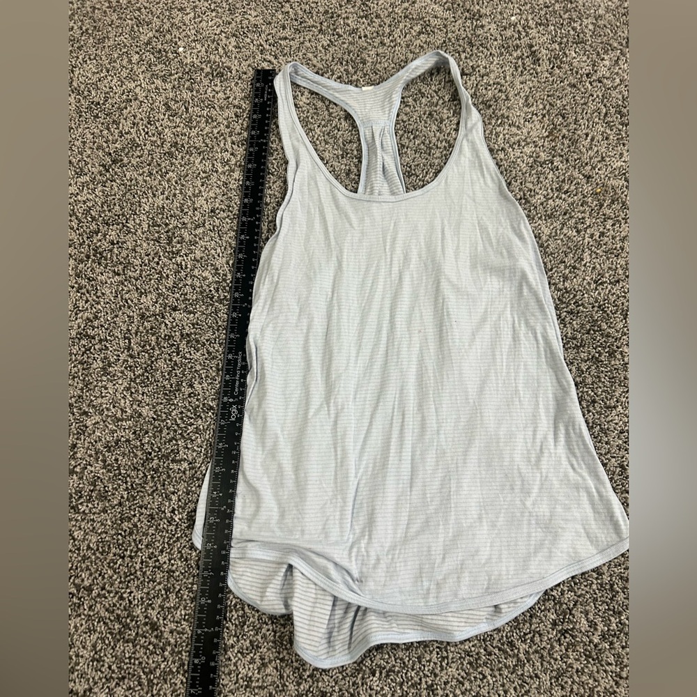 Lululemon Light Gray Racerback Tank Top Size 6 - Picture 2 of 9